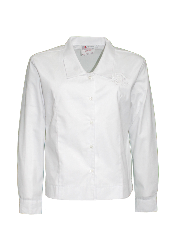 Palmerston North Girls' High Senior Blouse LS White